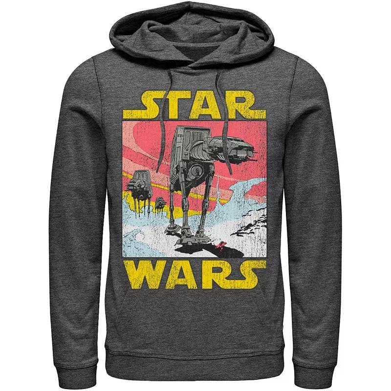 Mens Star Wars At-AT Retro Poster Hoodie Blue Product Image