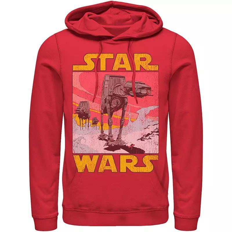 Mens Star Wars At-AT Retro Poster Hoodie Blue Product Image