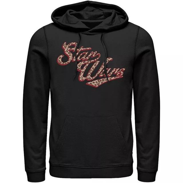 Mens Star Wars Cursive Cheetah Fill Logo Hoodie Product Image