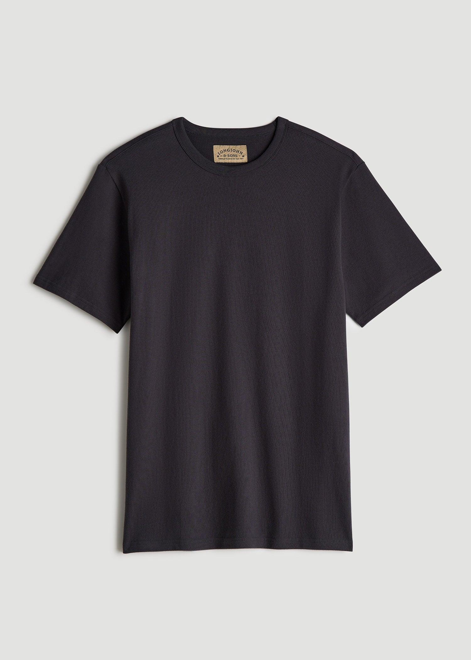 LJ&S Heavyweight RELAXED-FIT Tall Tee in Vintage Gunmetal Grey Product Image