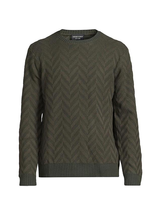 Mens Wool Chevron Crewneck Sweater Product Image