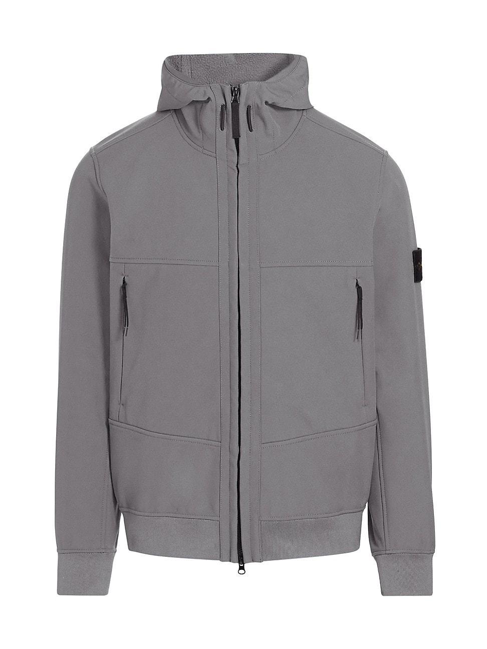 Mens Hooded Zip-Front Jacket Product Image