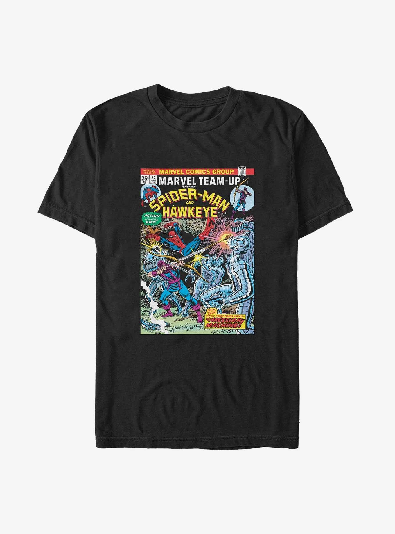 Marvel Spider-Man and Hawkeye Comic Cover Big & Tall T-Shirt Product Image