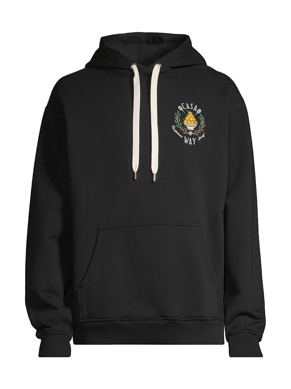 Logo-Embroidered Cotton Hoodie Product Image