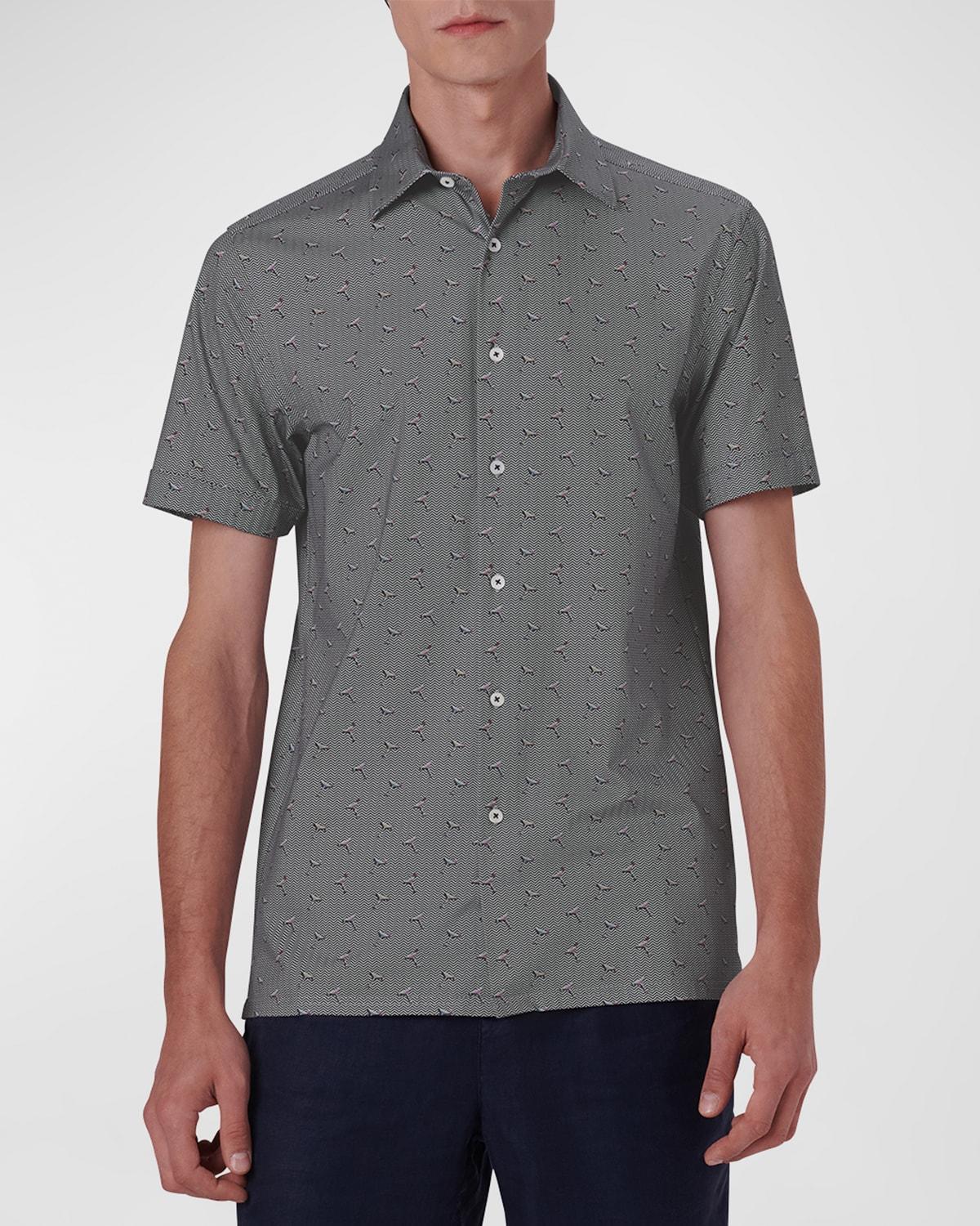 Mens OoohCotton Tech Cocktail-Print Sport Shirt Product Image