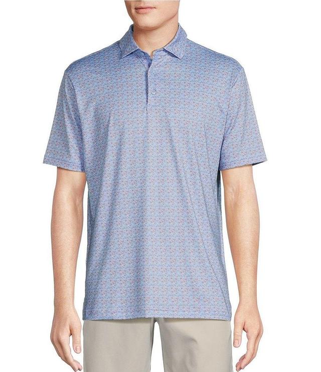 Cremieux Blue Label Performance Stretch Happy Hour Printed Short Sleeve Polo Shirt Product Image