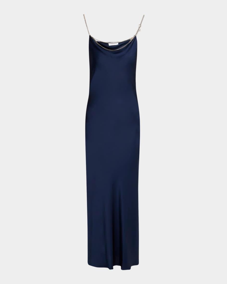 Long Cowl Neck Dress with Chain Detail Product Image