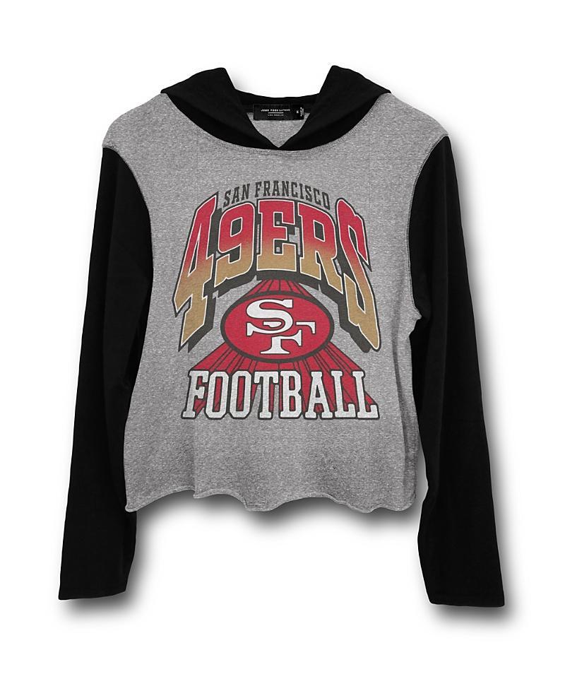 Junk Food Clothing Womens Nfl San Francisco 49ers Block Crop Hoodie Product Image