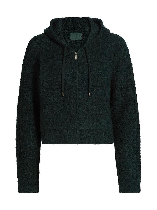 Womens Cable-Knit Zip Hoodie Product Image