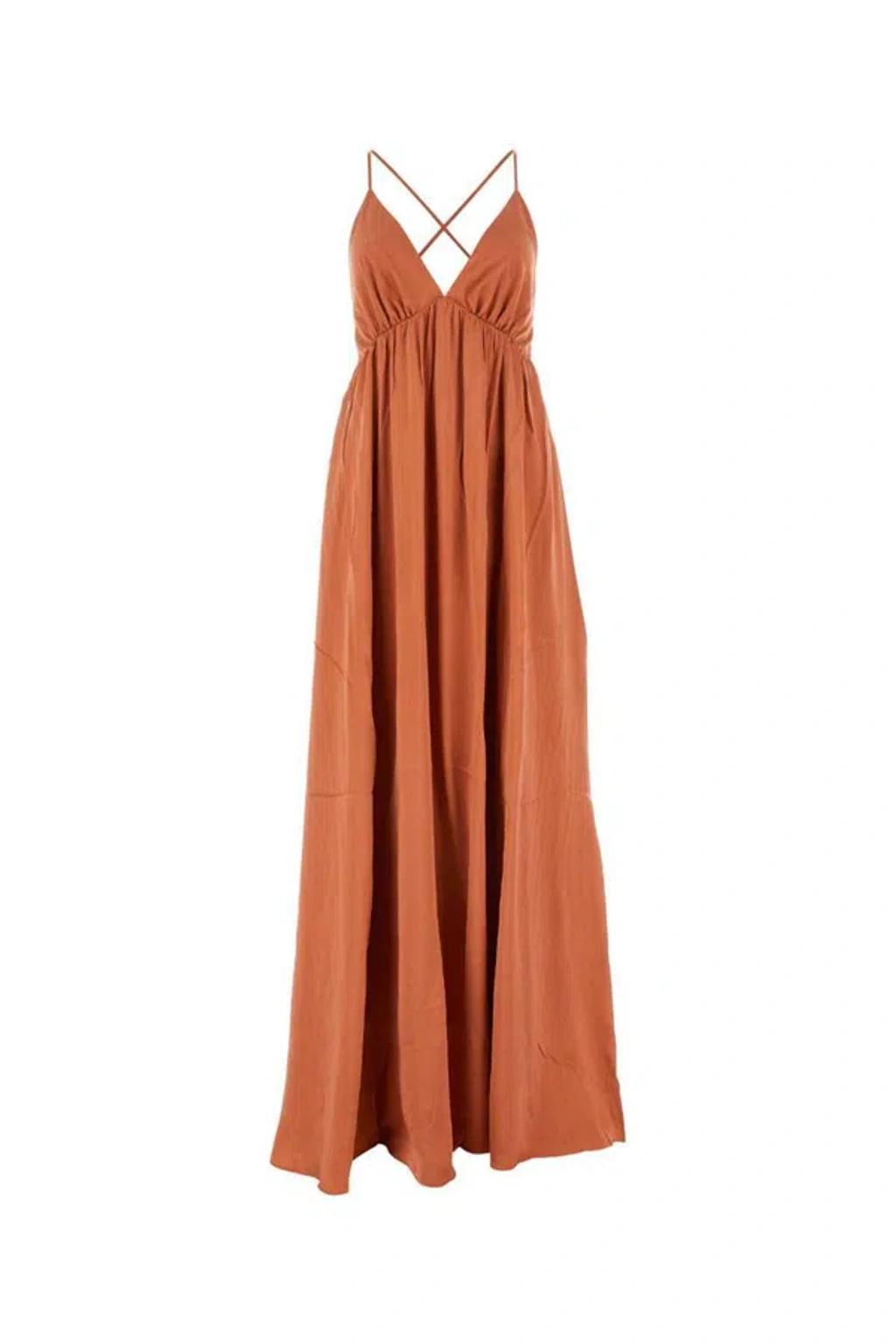 ZIMMERMANN Sleeveless Satin Slip Maxi Dress In Pink Product Image