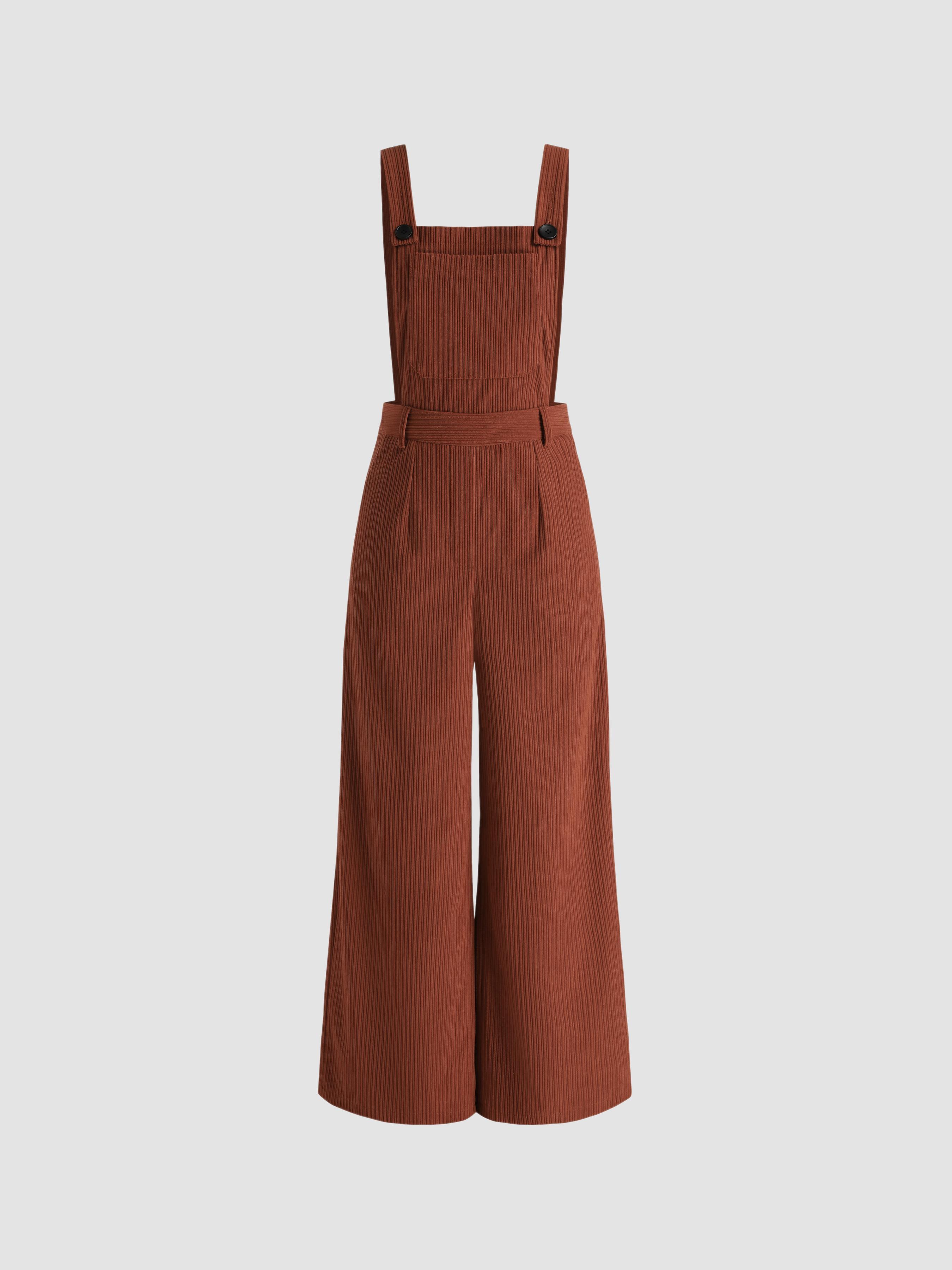 Corduroy Wide Leg Jumpsuit Product Image