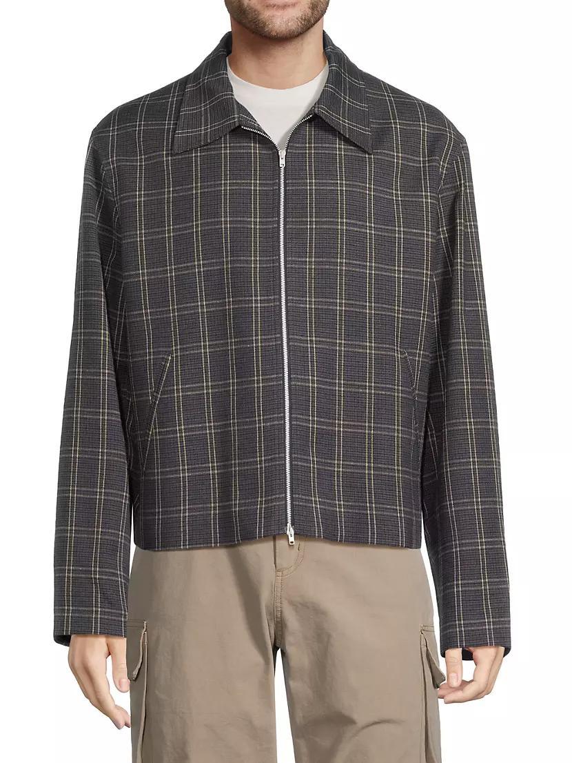 Plaid Zip-Front Jacket Product Image