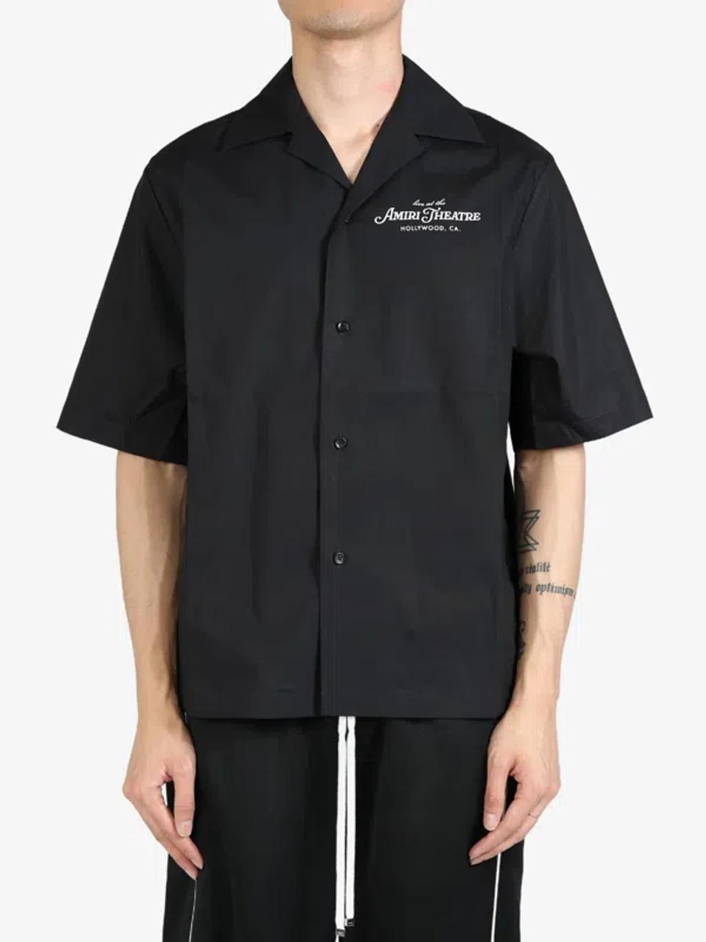 AMIRI Men's  Theatre Cotton Camp Shirt In 001 Black Product Image