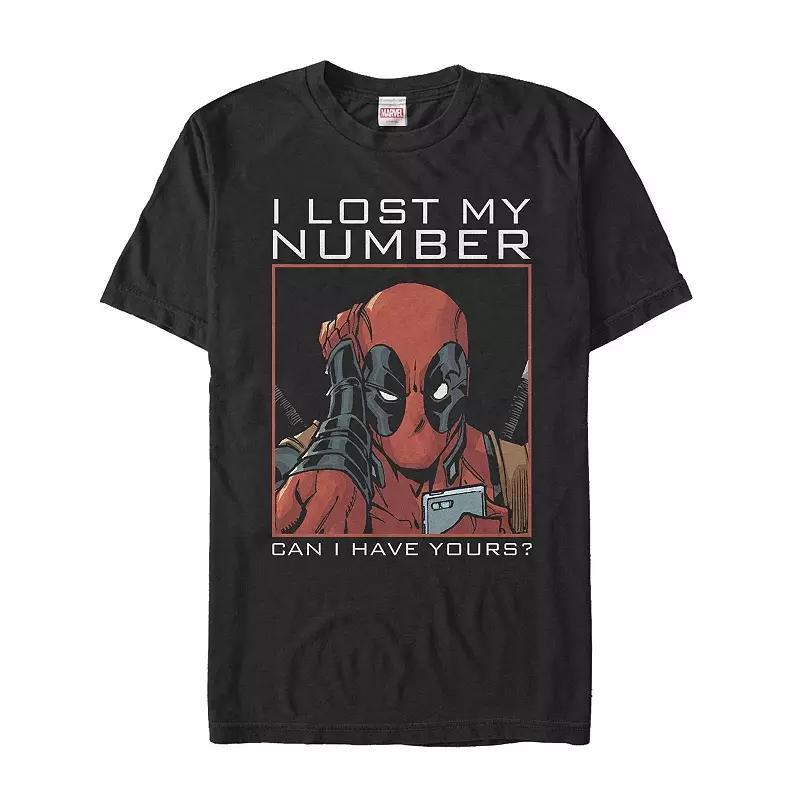 Marvel Mens Deadpool Can I Have Your Number Short Sleeve T-Shirt Product Image