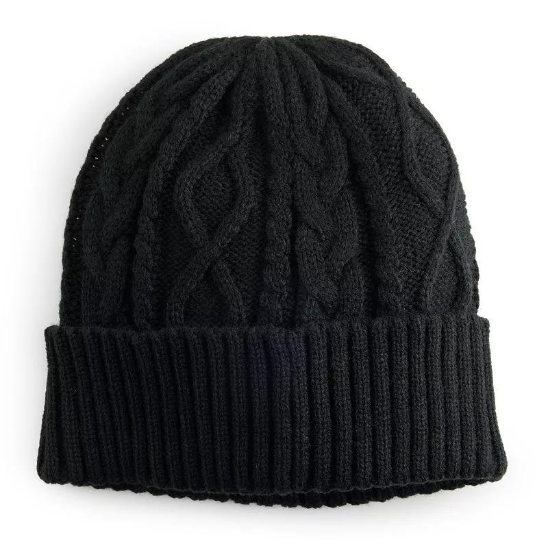 Mens Sonoma Goods For Life Cable Knit Beanie Product Image