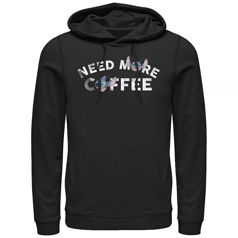 Mens Lilo & Stitch Need More Coffee Stitch Graphic Hoodie Product Image