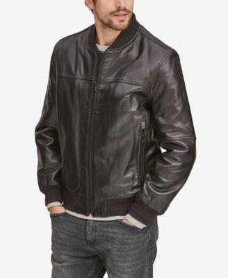 Marc New York Mens Summit Leather Bomber Jacket Product Image