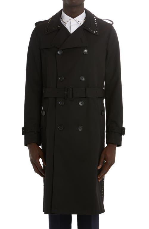 Valentino Garavani Rock Stud Double Breasted Trench Coat Product Image