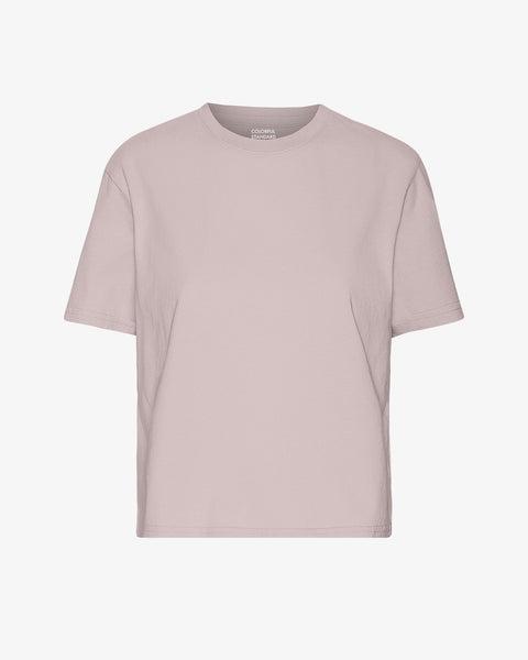 Organic Boxy Crop Tee - Faded Pink product image