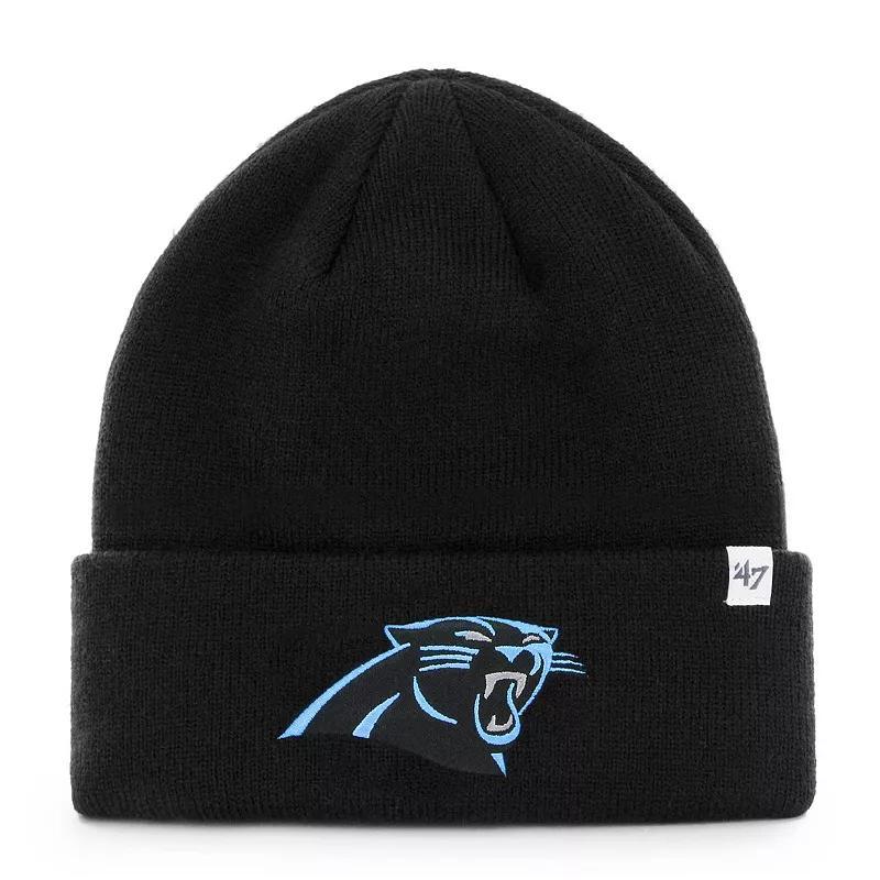 Mens 47 Black Carolina Panthers Secondary Basic Cuffed Knit Hat Product Image