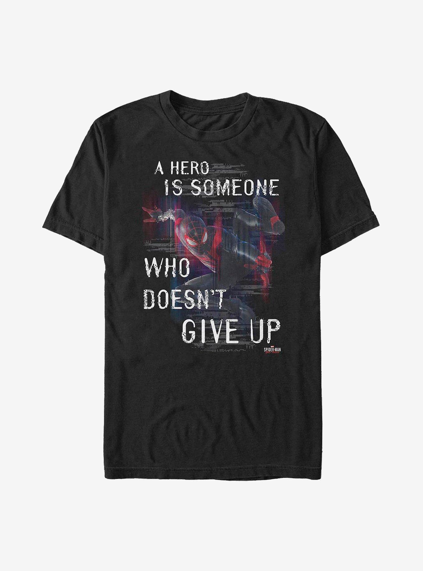 Marvel Spider-Man Miles Morales Don't Give Up T-Shirt Product Image