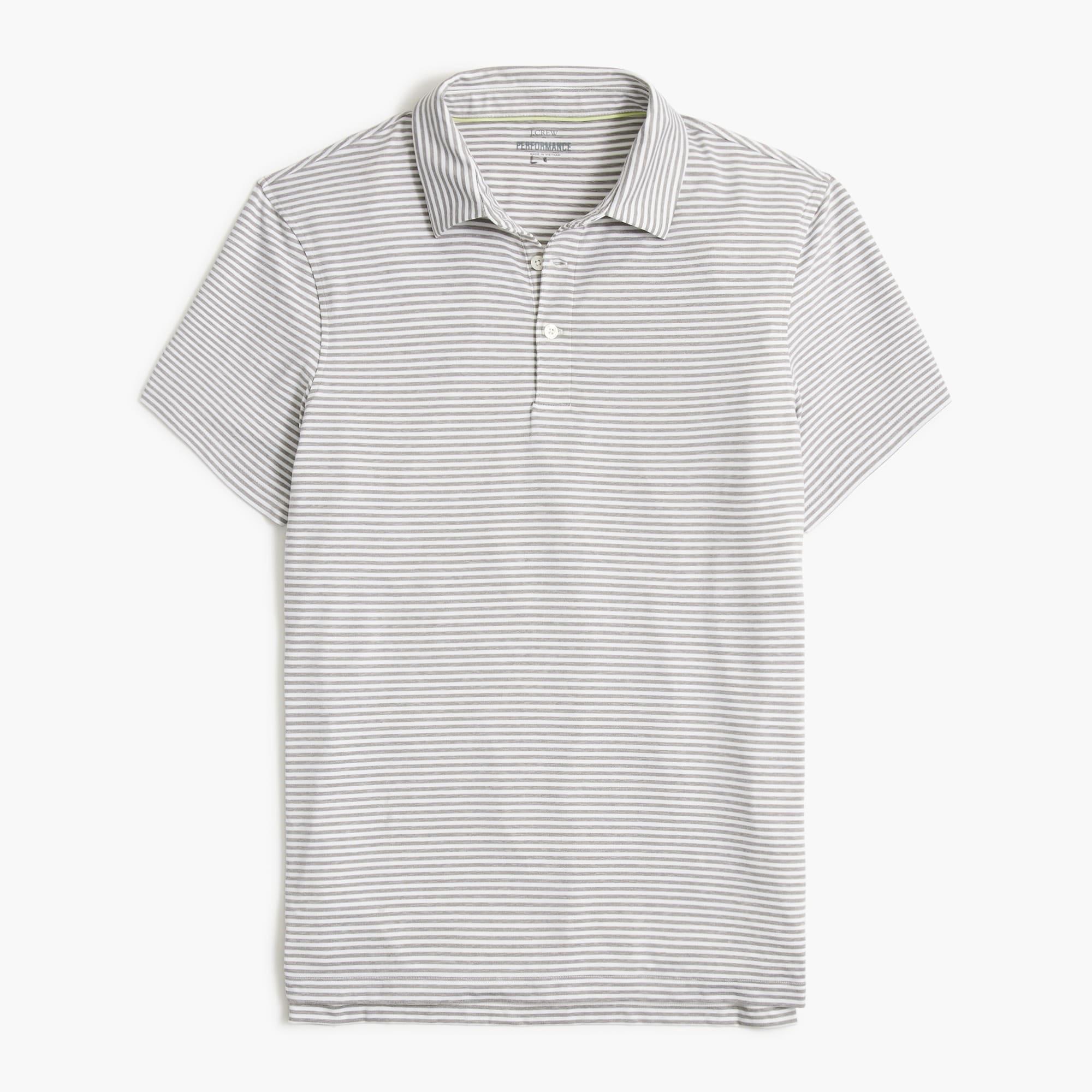 Striped performance polo shirt Product Image