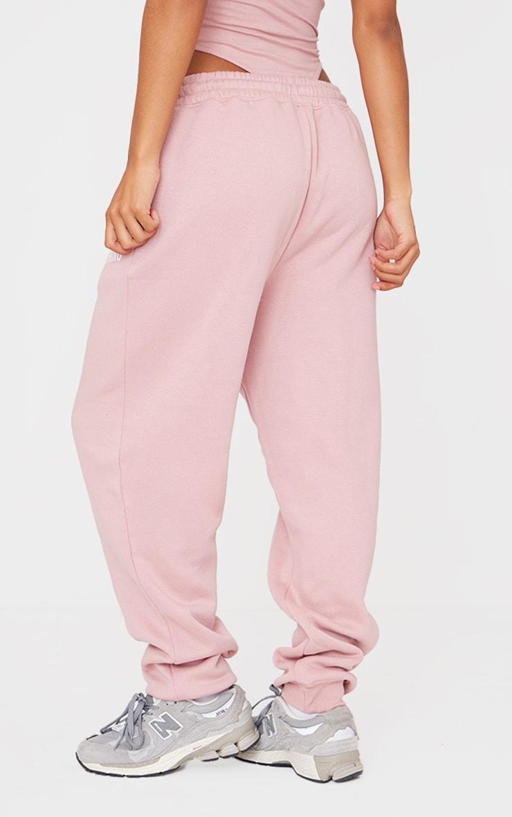 PRETTYLITTLETHING Light Pink High Waist Cuffed Sweatpants Product Image