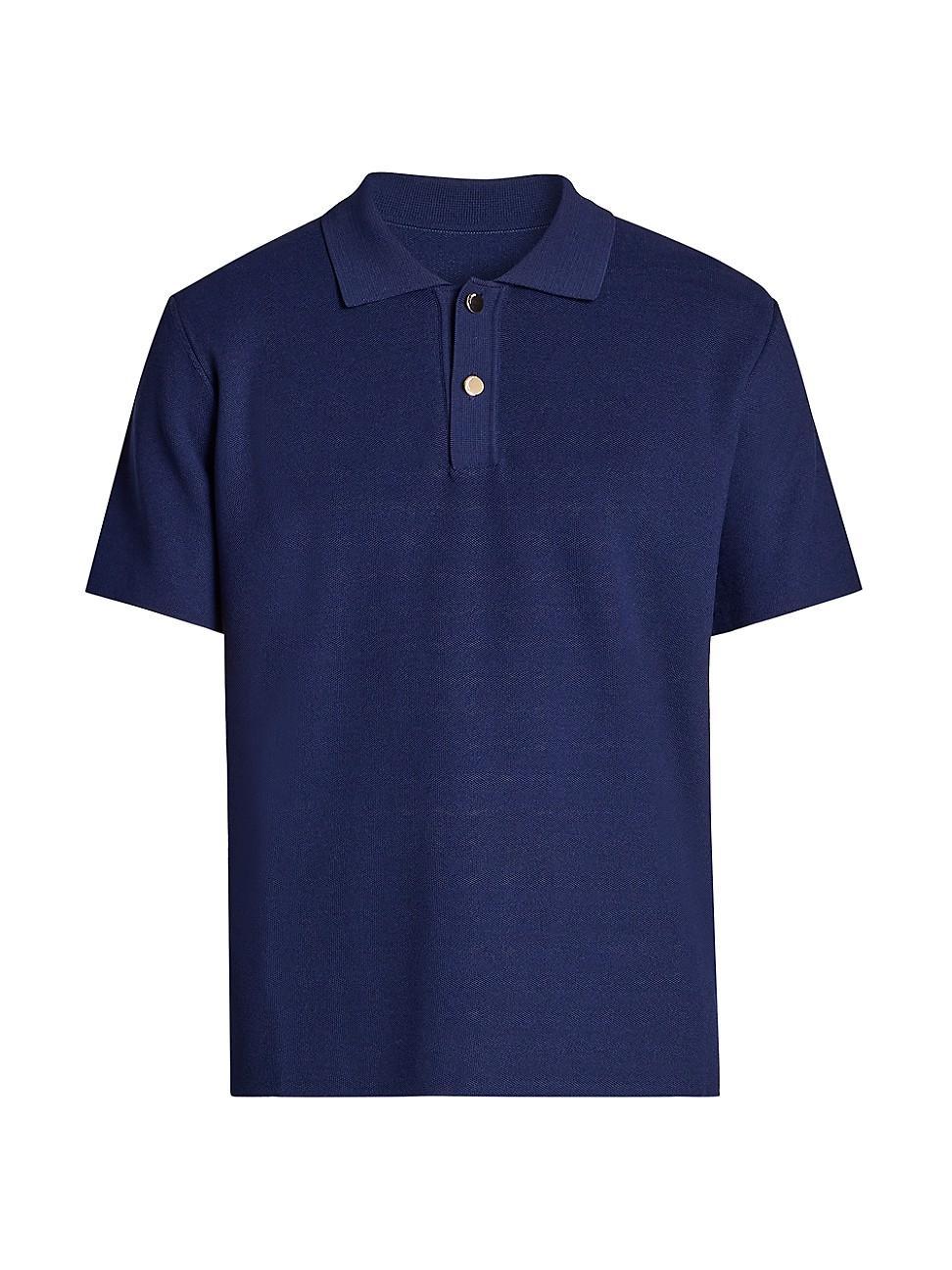 Mens Knit Loose-Fit Polo Shirt Product Image