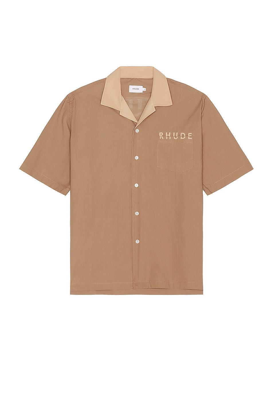 Rhude Mechanic Button Up Shirt Brown. (also in ). Product Image