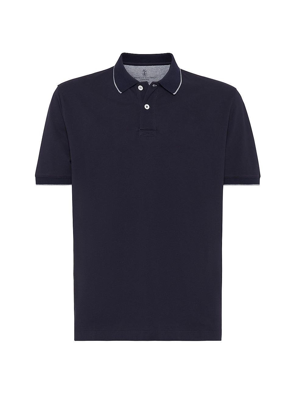 Mens Cotton Pique Polo Shirt Product Image