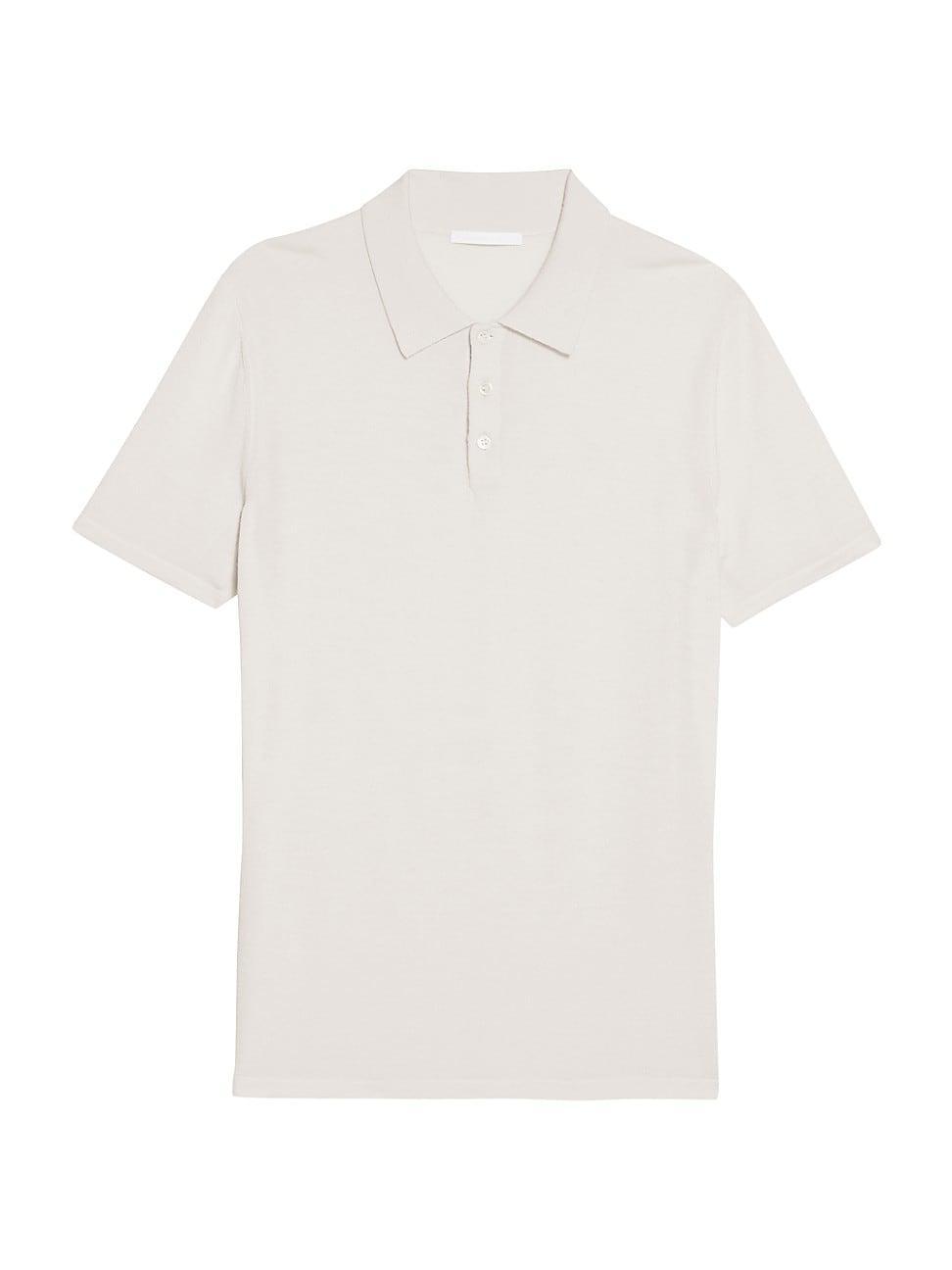 Mens Wool & Silk-Blend Polo Shirt Product Image