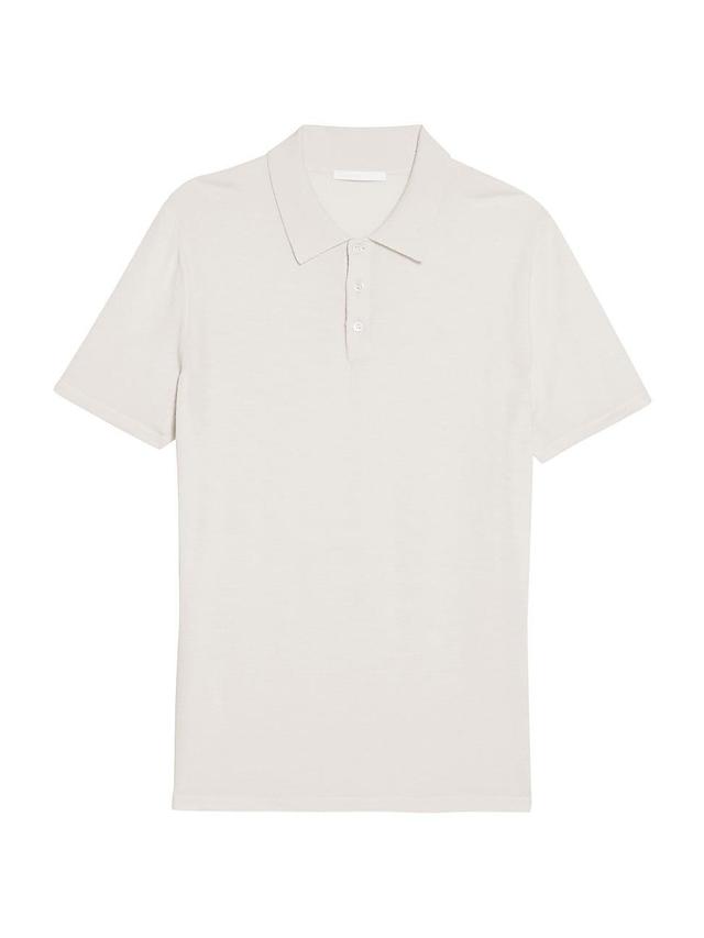 Mens Wool & Silk-Blend Polo Shirt Product Image