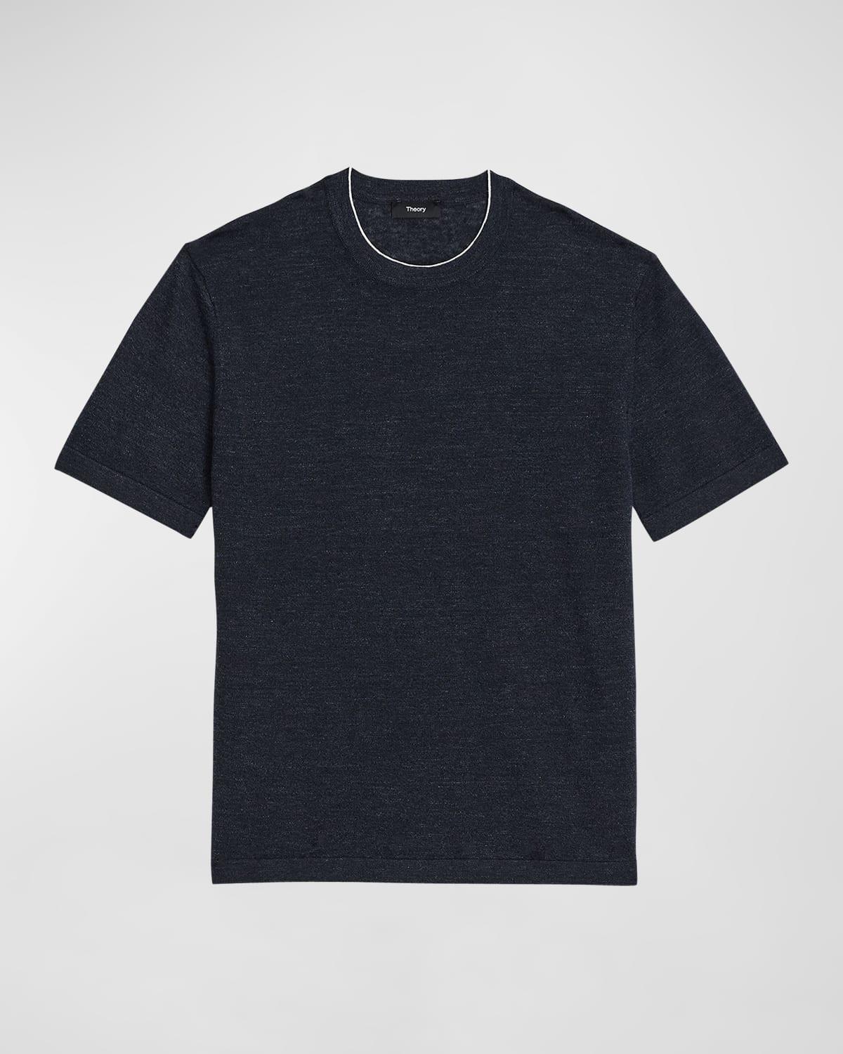 Mens Kolben Linen-Blend Crewneck T-Shirt Product Image