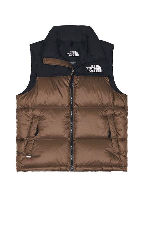 The North Face Mens 1996 Retro Nuptse Vest in Brown Product Image