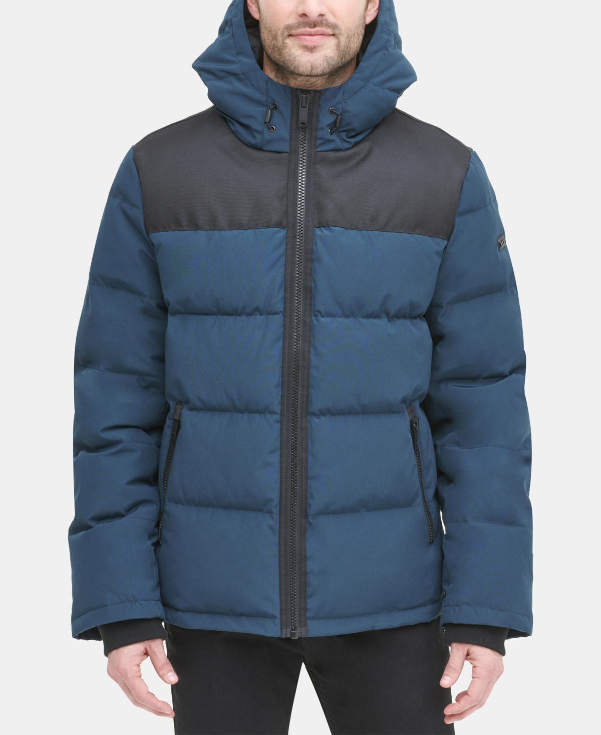 Dkny Mens Mixed-Media Puffer Coat, Created for Macys Product Image