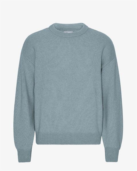 Oversized Merino Wool Crew - Warm Taupe Product Image