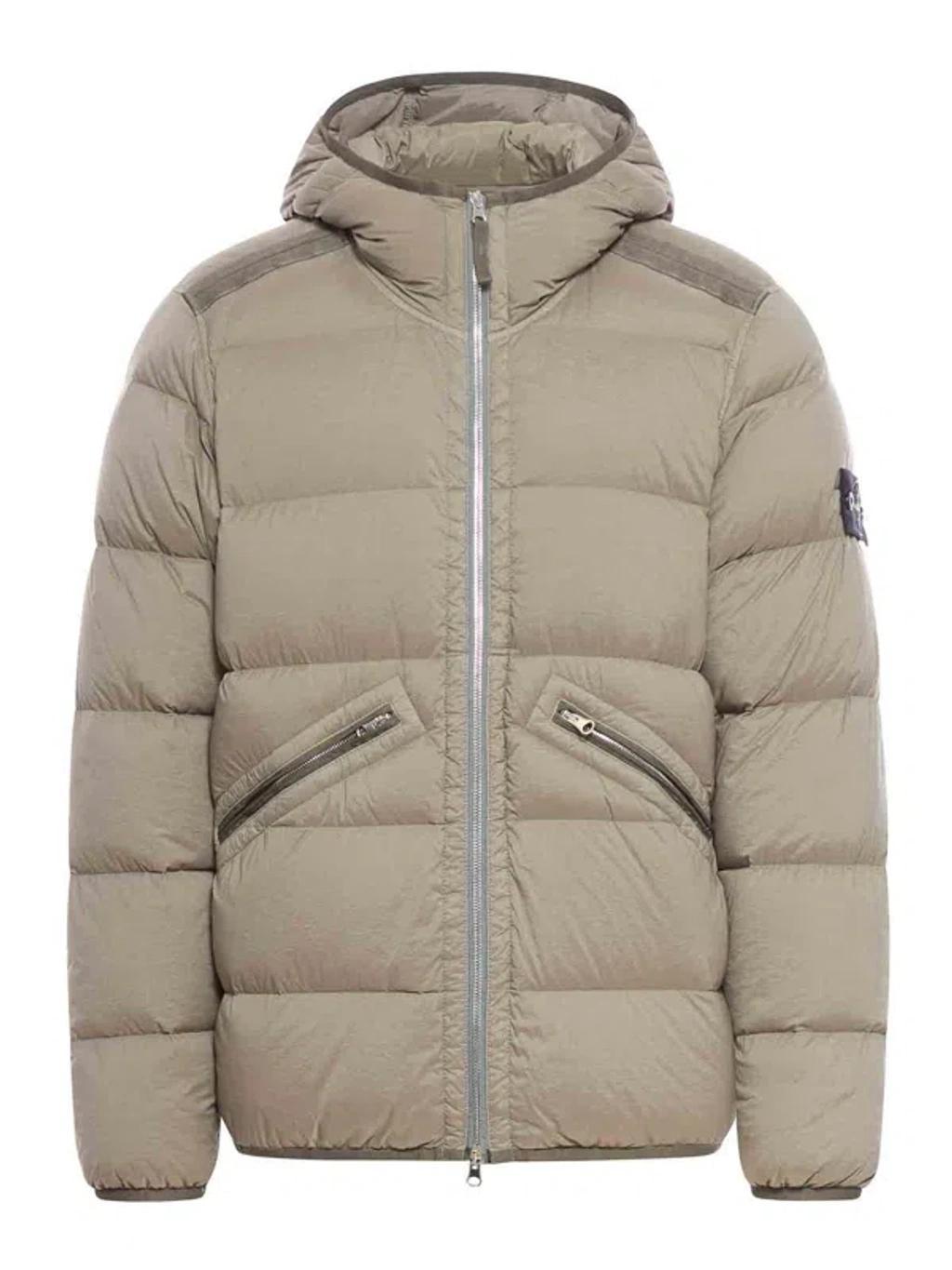 STONE ISLAND Padded Jacket In Brown Product Image