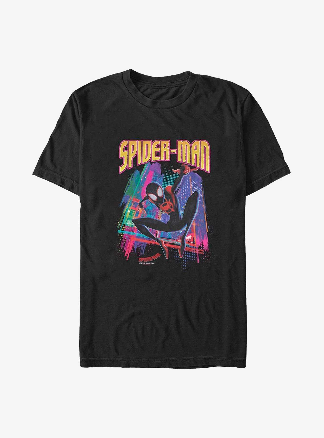 Marvel Spider-Man Miles Morales Neon City Big & Tall T-Shirt Product Image