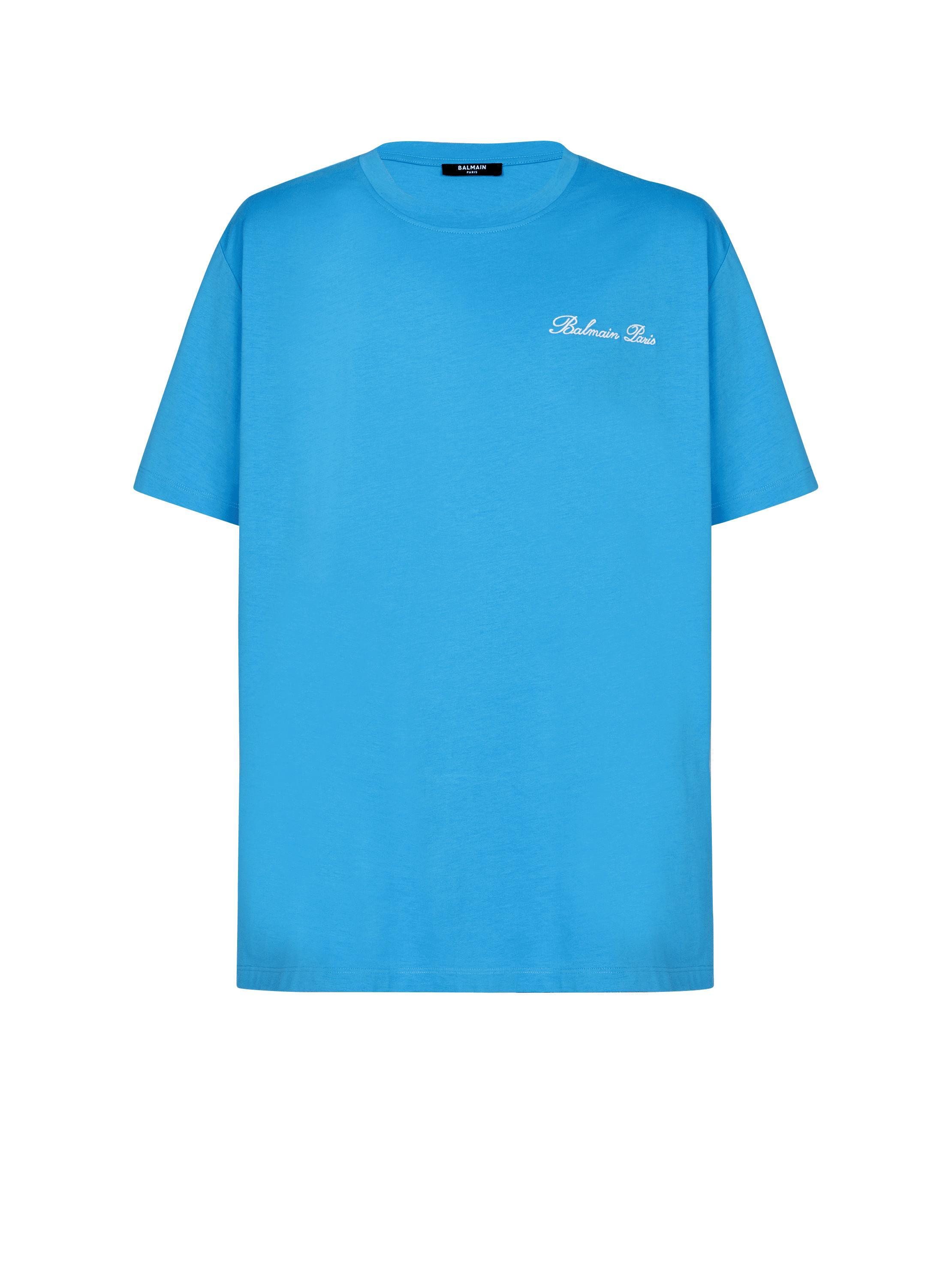 Relaxed T-shirt with Balmain Signature embroidery Product Image