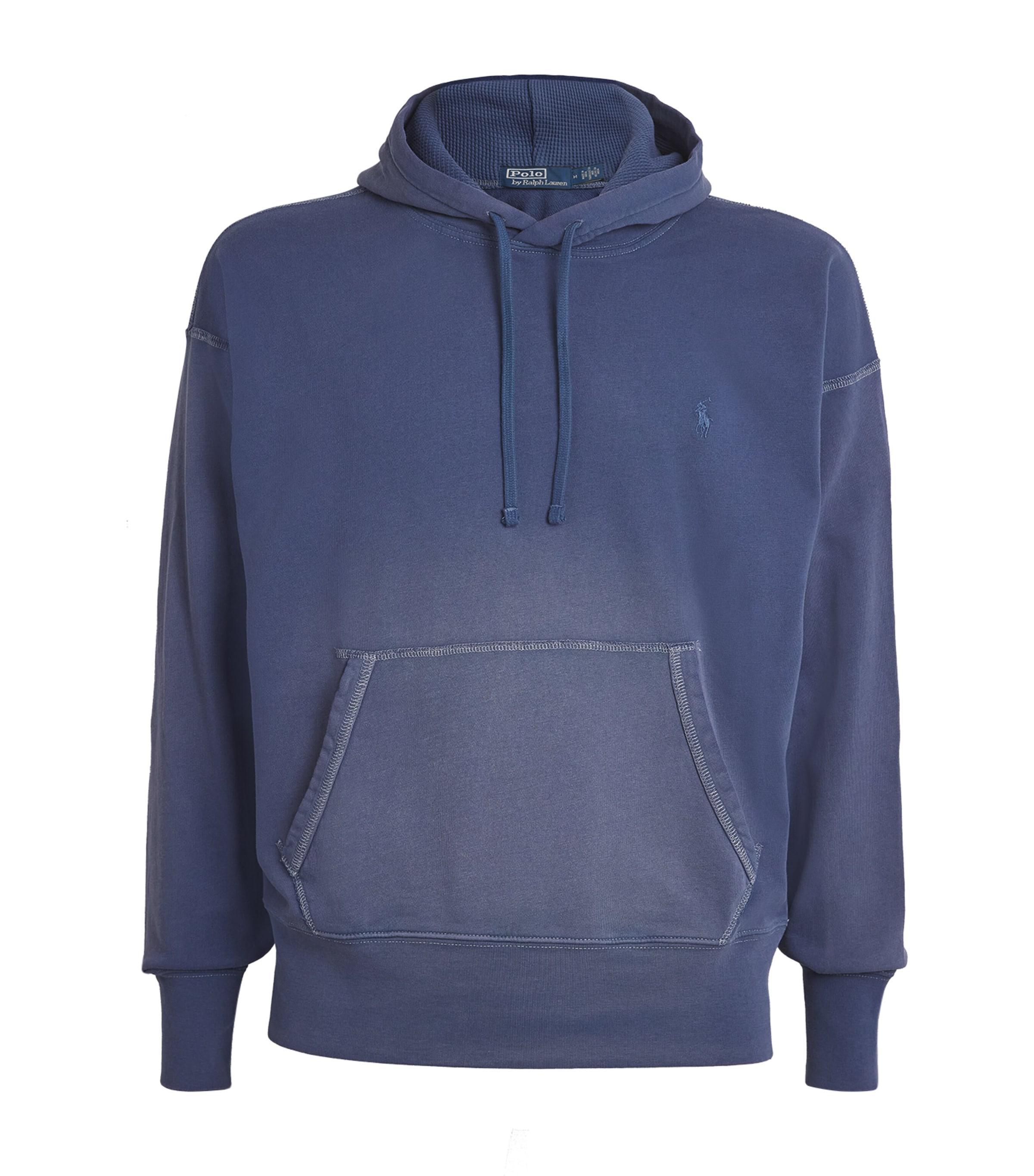 POLO RALPH LAUREN Cotton Polo Pony Hoodie In Navy Product Image