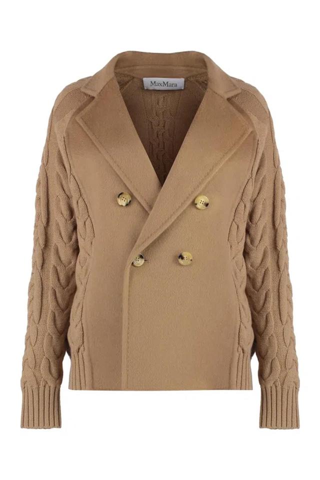 Women's Micio Double-breasted Wool Jacket In Brown Product Image