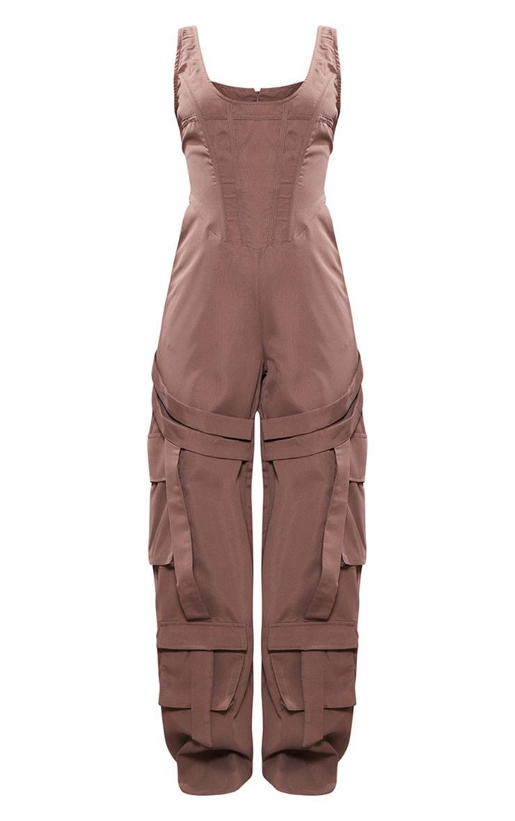 Grey Corset Utility Jumpsuit Product Image