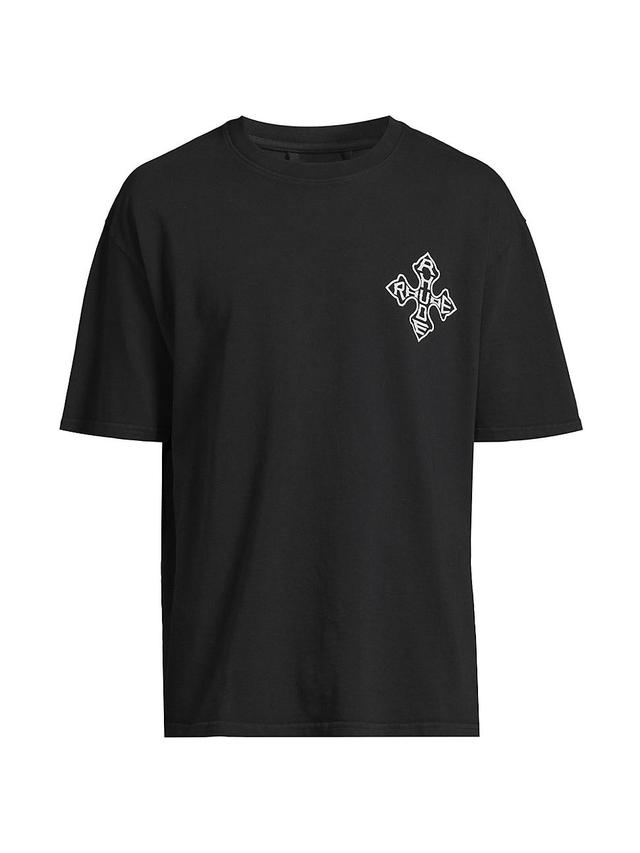 Mens Cross Logo Cotton T-Shirt Product Image