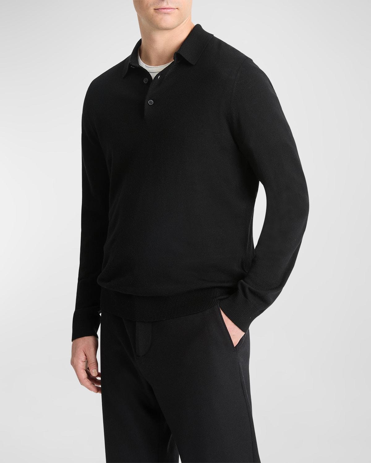 Mens Merino Wool Polo Sweater Product Image