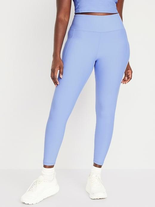 High-Waisted PowerSoft Ribbed Leggings Product Image