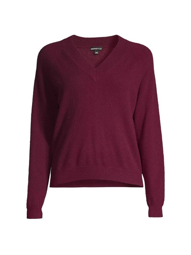 Womens V-Neck Cashmere Sweater Product Image