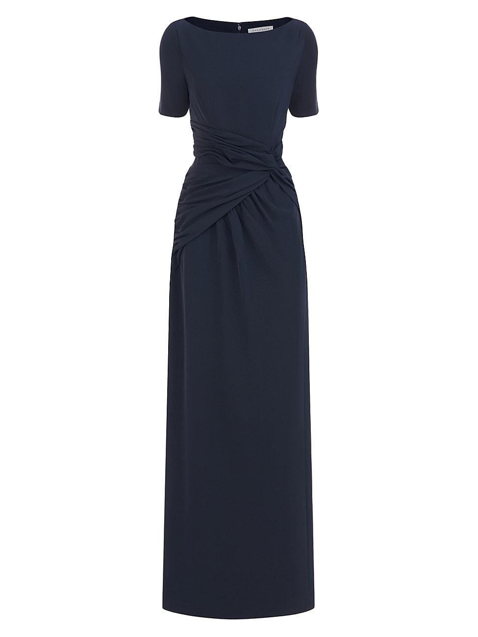 Kay Unger Garbo Gathered Column Gown Product Image