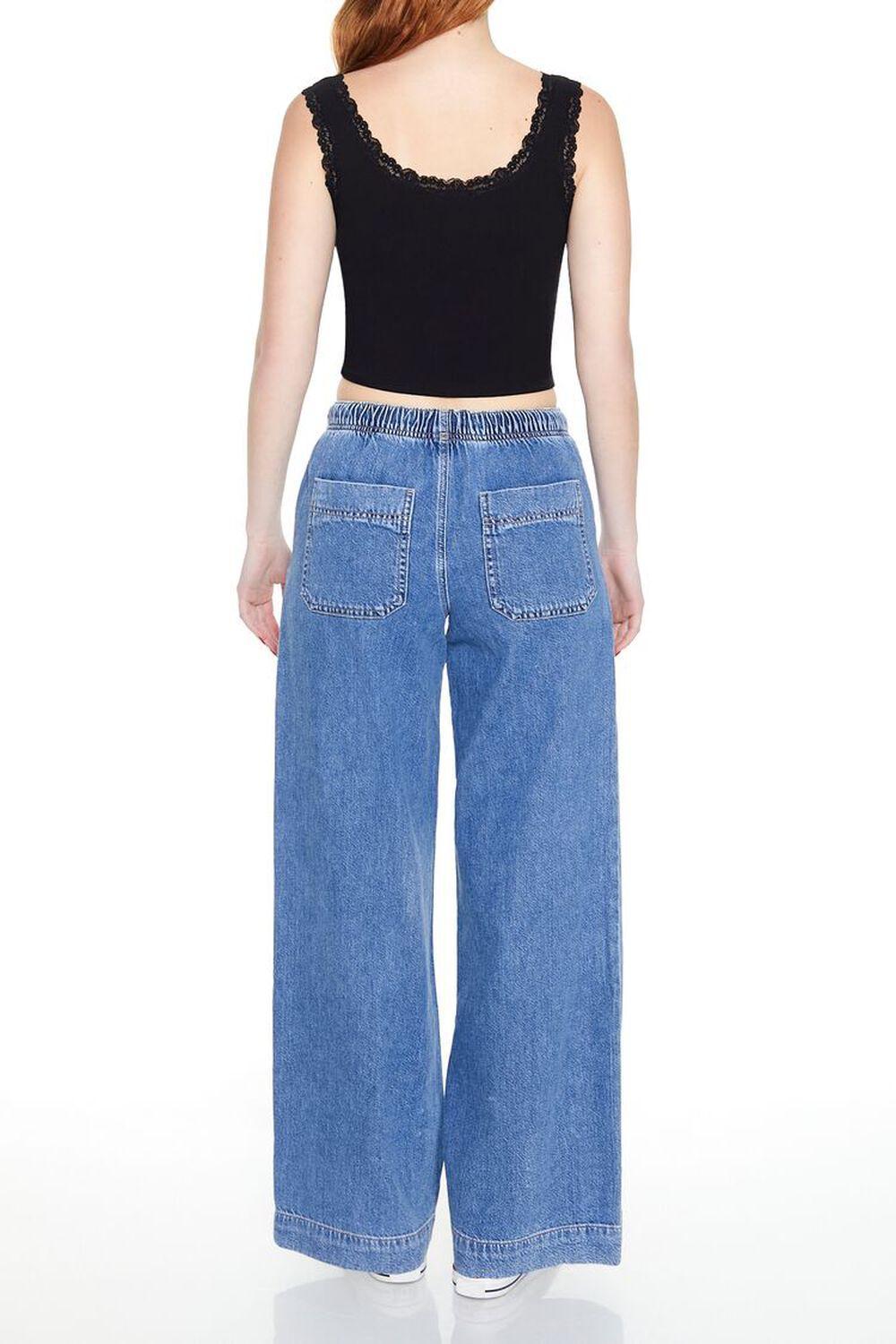 Wide-Leg Drawstring Jeans | Forever 21 Product Image