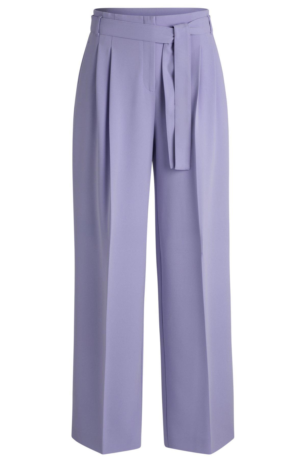 Relaxed-fit trousers in crease-resistant Japanese crepe Product Image