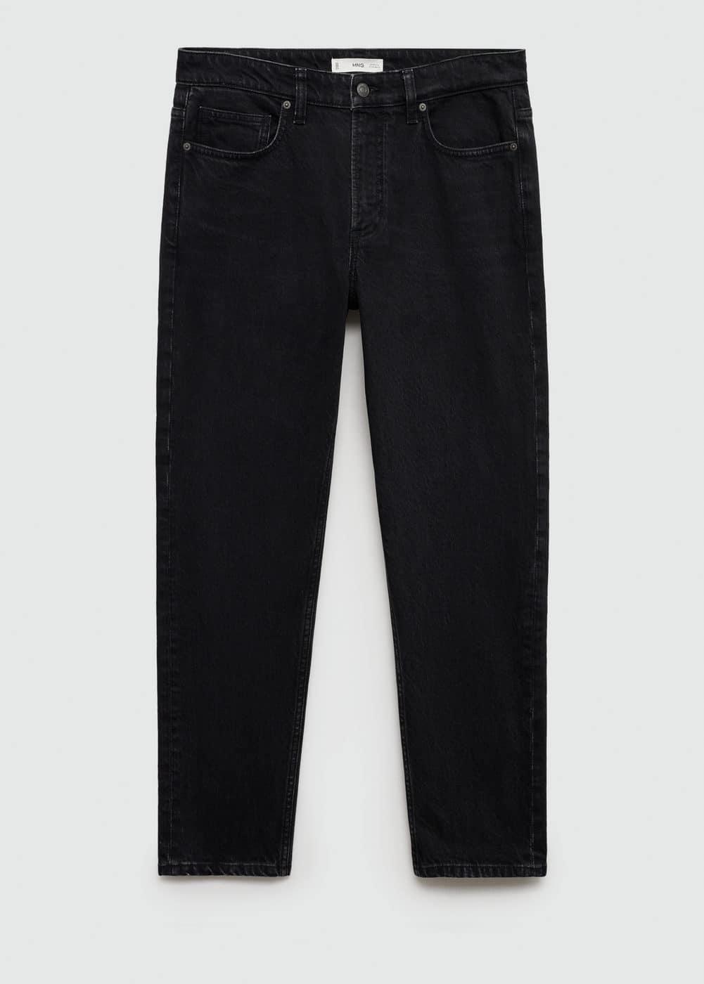 MANGO MAN - Ben tapered fit jeans black denimMen Product Image